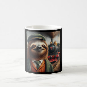Taza De Café Sloth Train Engineer