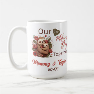 Taza De Café Sloth y baby, nuestro primer día de la madre junto