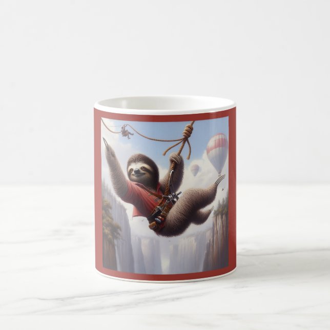 Taza De Café Sloth Ziplining (Centro)