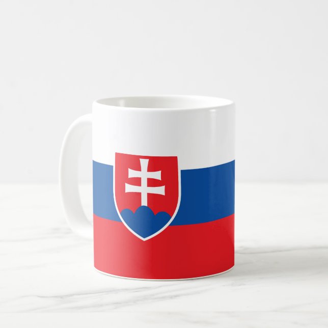 Taza De Café Slovakia Flag (Anverso izquierdo)