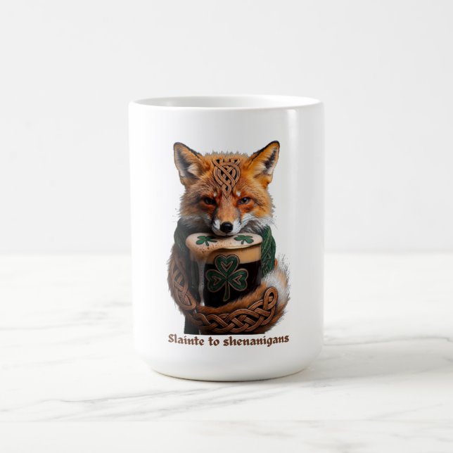 Taza De Café Sly Emerald Fox Toast T-Shirt  (Centro)