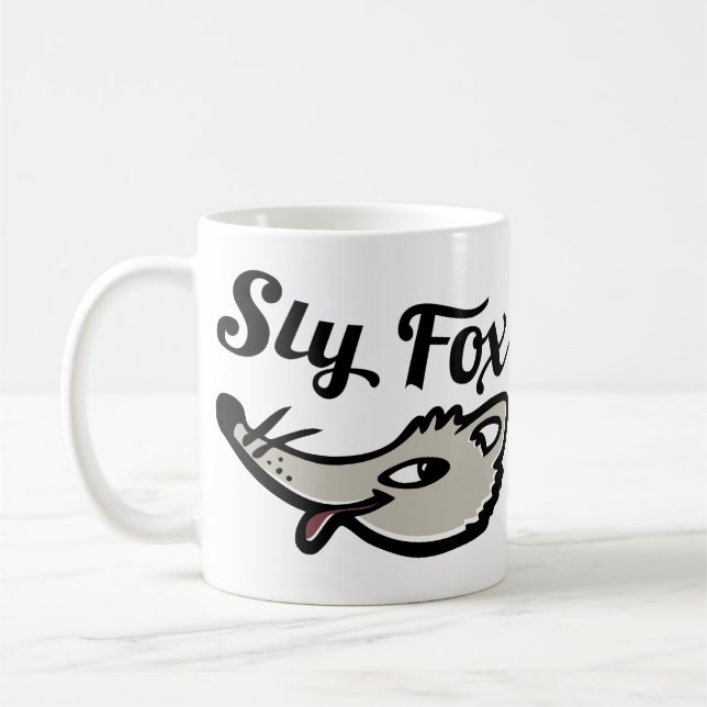 Taza De Café Sly fox gráfico adorable cara muda (Izquierda)