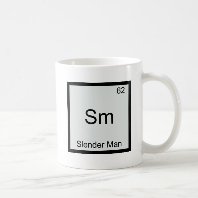 Taza De Café Sm - Símbolo del Elemento Químico Slender Man Dive (Derecha)