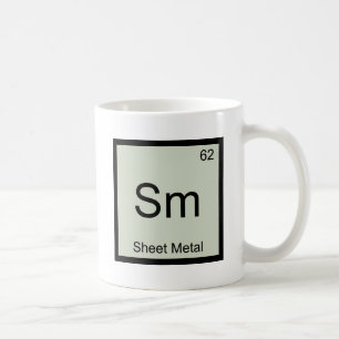 Taza De Café SM - Símbolo divertido T del elemento de la