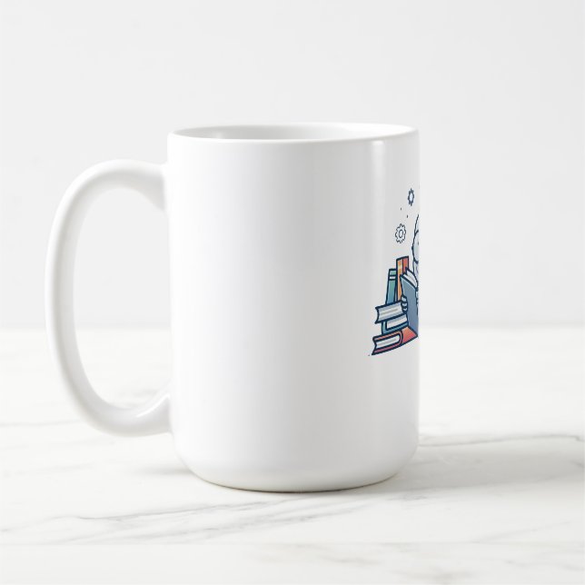 Taza De Café Smart Nerd Brain Reading Books Cute Bookworm (Izquierda)
