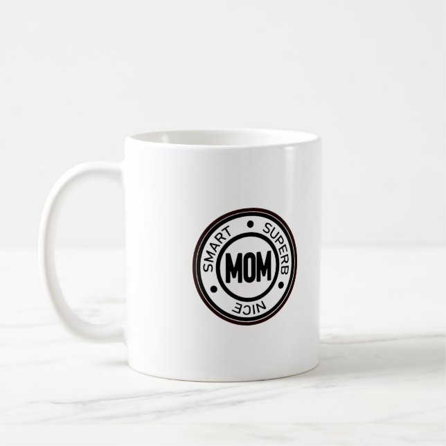 Taza De Café Smart Nice Mom Superb (Izquierda)