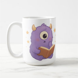 Taza De Café Smart Reading Monster Kids Mug — Purple Study