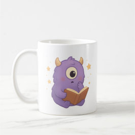 Taza De Café Smart Reading Monster Kids Mug — Purple Study