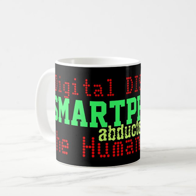 Taza De Café Smartphones Digital Distress Humor Mug (Anverso izquierdo)