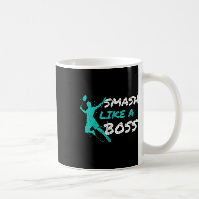 Taza De Café Smash Como Un Jefe Badminton Speedminton Crossmint (Derecha)