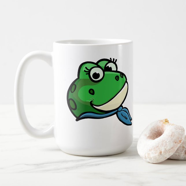 Taza De Café Smiling Frog (Con donut)