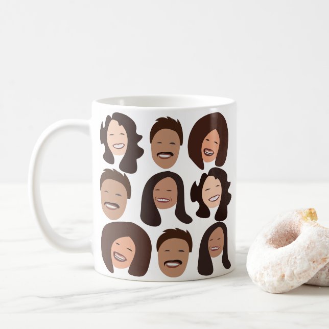 Taza De Café Smiling People Happy Face (Con donut)