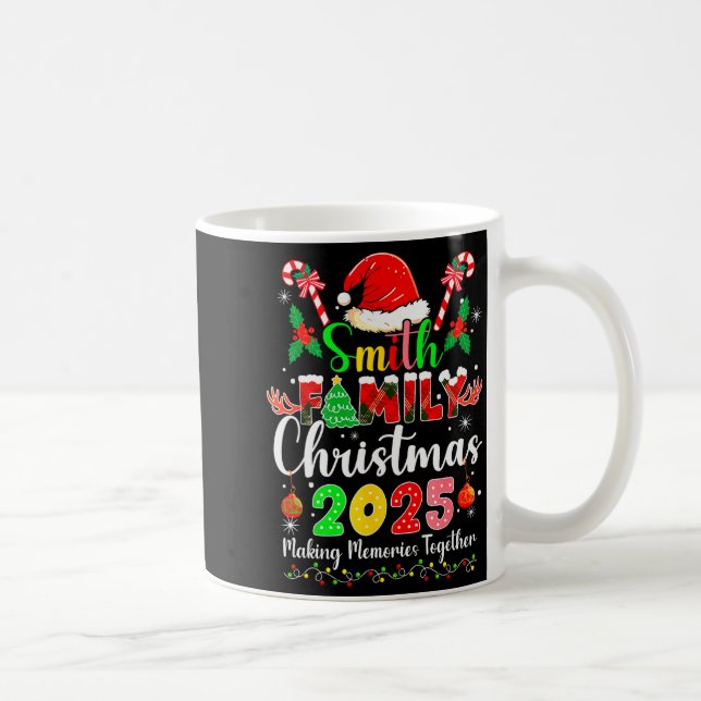 Taza De Café Smith Family Christmas 2025 Matching Santa Hat Xma (Derecha)