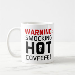 Taza De Café Smocking Covfefe caliente político, sátira,
