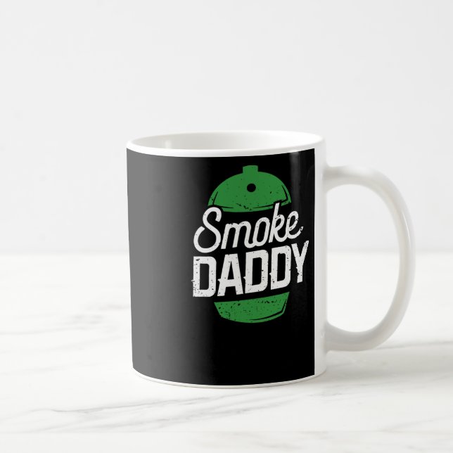 Taza De Café Smoke Daddy Green Egg Pitmaster Dad Bbq Grill (Derecha)