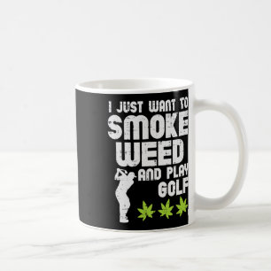 Taza De Café Smoke Weed Juega Golf Golfing Thc Golfer Stoner