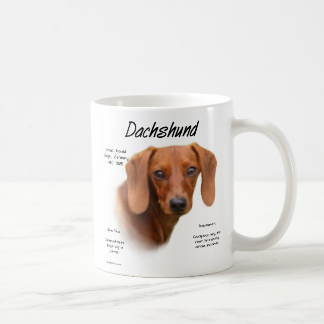 Taza De Café Smooth Dachshund Mug (Derecha)