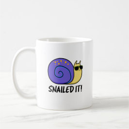 Taza De Café Snacks It Funny Snail Pun