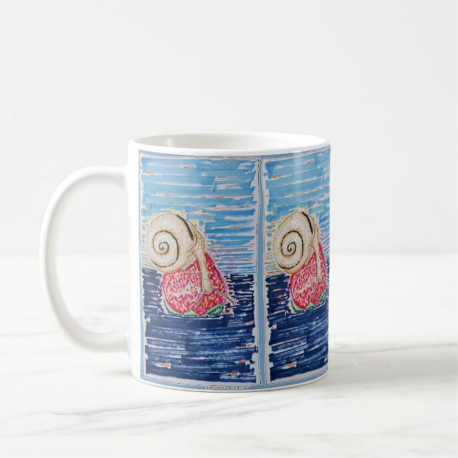 Taza De Café Snail on the Strawberry (Izquierda)