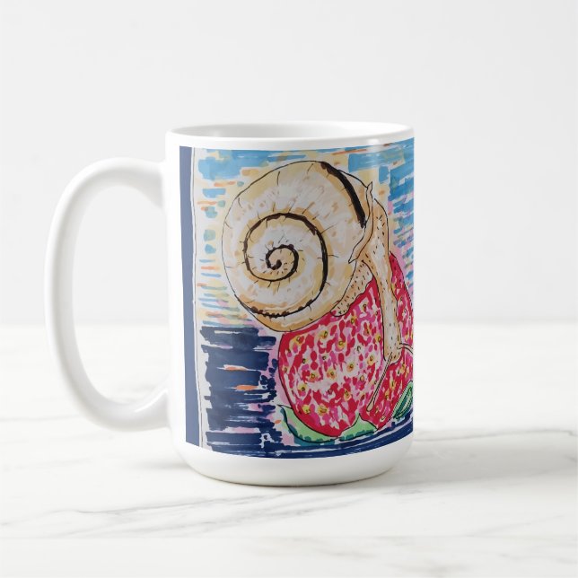 Taza De Café Snail on the Strawberry (Izquierda)
