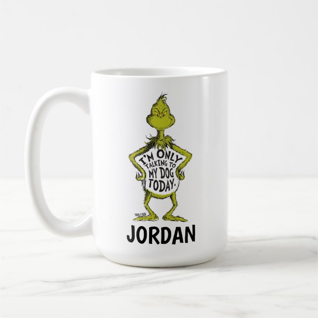 Taza De Café Snarky Grinch | Solo estoy hablando con mi Persona (Izquierda)