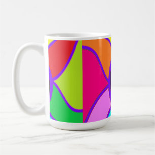 Taza De Café Snazzy Dizzy big colors art designed for a blast L