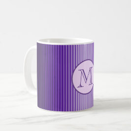 Taza De Café Snazzy Sofisticado Personalizado de franjas violet