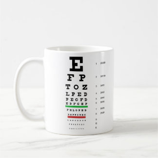 Taza De Café Snellen Eye Chart Mug
