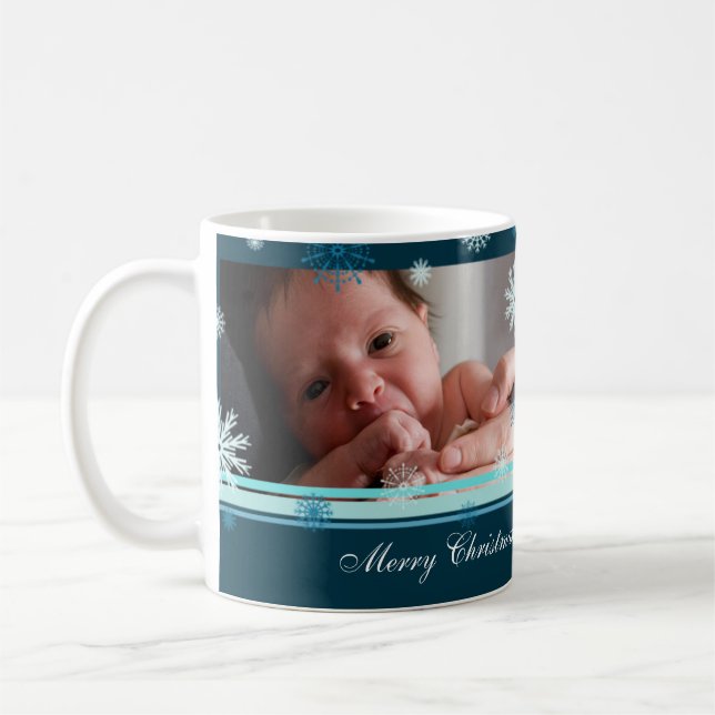 Taza De Café Snflakes Feliz Navidad Abuela Mug (Izquierda)