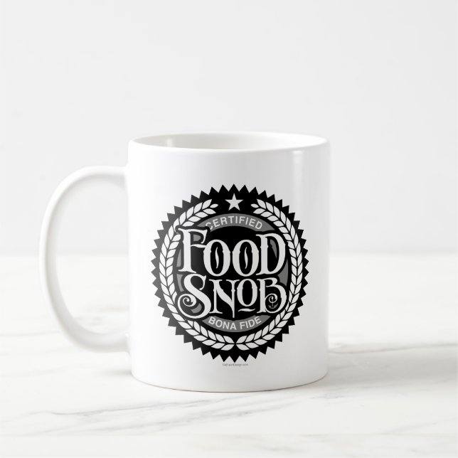 Taza De Café Snob de comida - amante de la comida divertida (Izquierda)