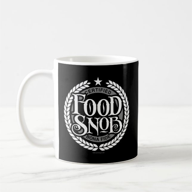 Taza De Café Snob de comida - amante de la comida divertida (Izquierda)