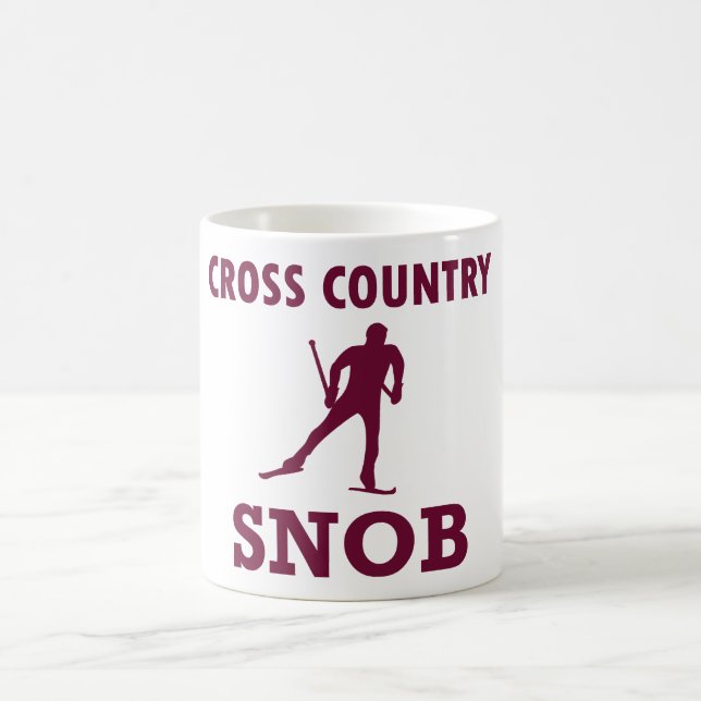 Taza De Café Snob del esquí del campo a través (Centro)