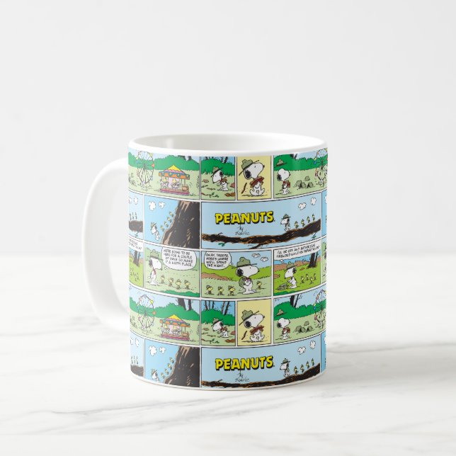 Taza De Café Snoopy & Friends | Ir de campamento (Anverso izquierdo)