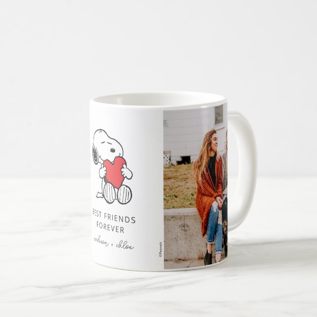 Taza De Café Snoopy Heart | Mejores Amigos - Foto (Anverso derecho)