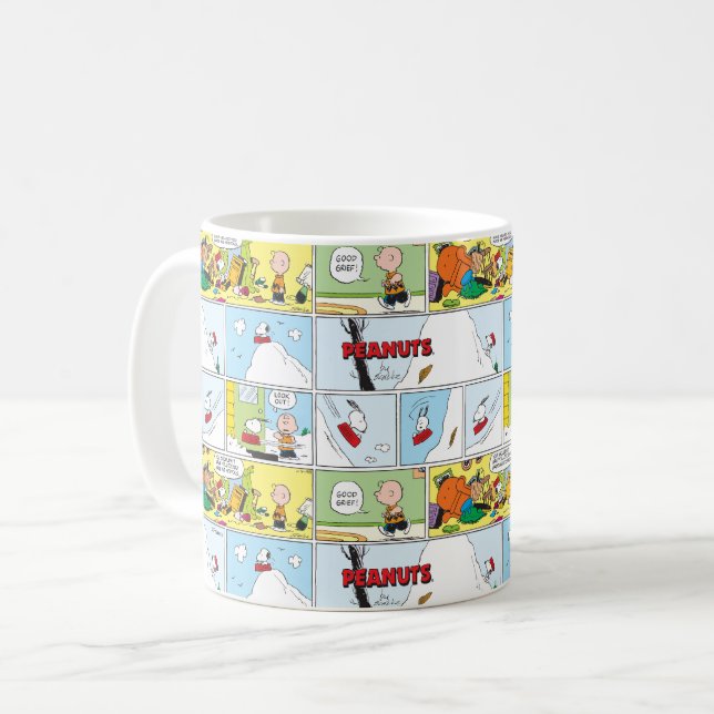 Taza De Café Snoopy Sled Riding Food Dish (Anverso izquierdo)