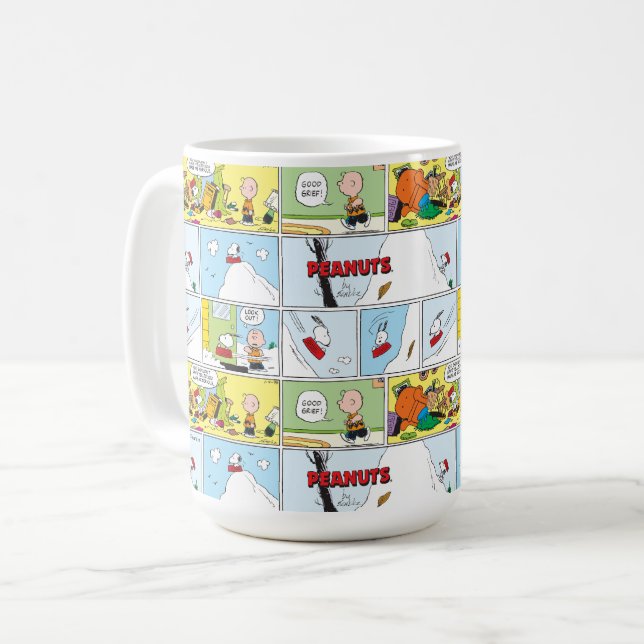 Taza De Café Snoopy Sled Riding Food Dish (Anverso izquierdo)