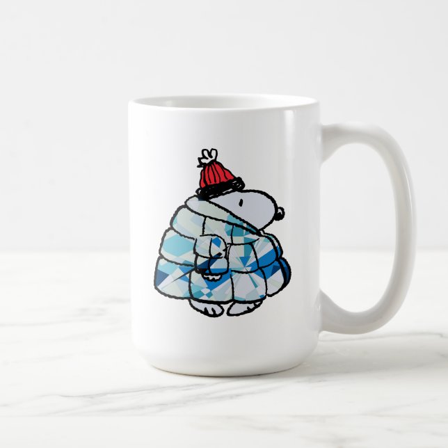 Taza de café Snoopy Winter Gem Puffer Jacket (Derecha)