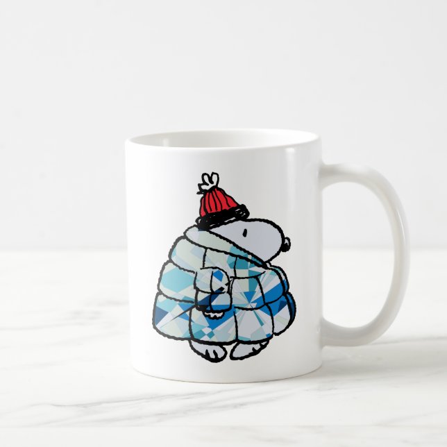 Taza de café Snoopy Winter Gem Puffer Jacket (Derecha)