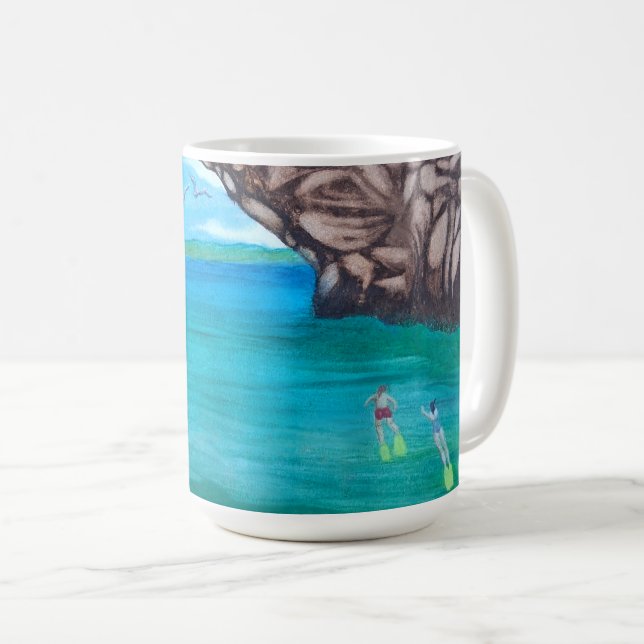 Taza De Café Snorkeling en el paraíso (Anverso derecho)