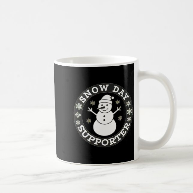 Taza De Café Snow Day Suprter Fun Winter Snowflake Teacher Stud (Derecha)
