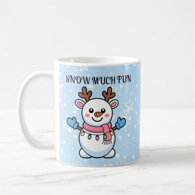 Taza De Café Snow Much Fun | Cute Winter Coffee Mug (Izquierda)