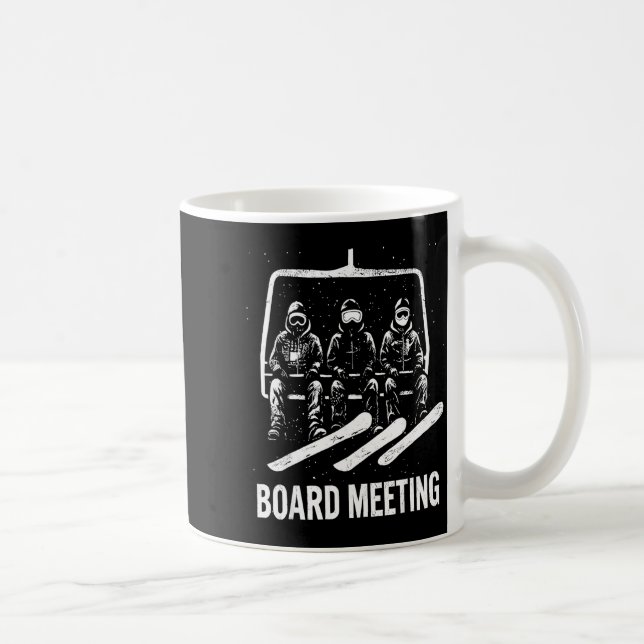 Taza De Café Snowboard Board Meeting Ski Lift Skier Winter Srts (Derecha)