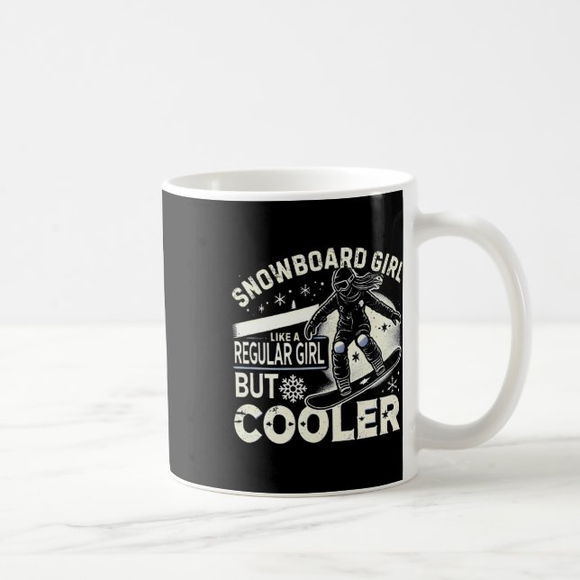 Taza De Café Snowboard Chicas de camisetas Snowboarder Snowboar (Derecha)