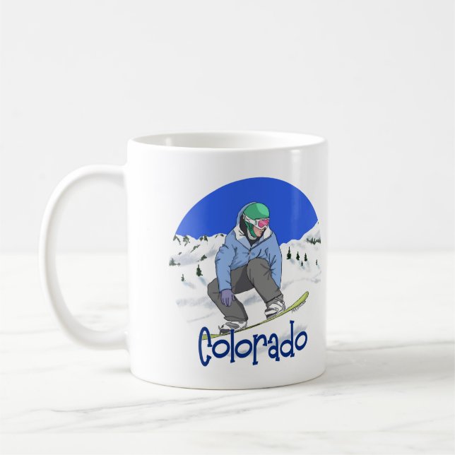 Taza De Café Snowboard Colorado (Izquierda)