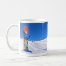 Taza De Café Snowboard en Snowy Slope, Bluebird Day