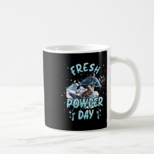 Taza De Café Snowboard Fresco Día del Polvo Gracioso Chil De Sn