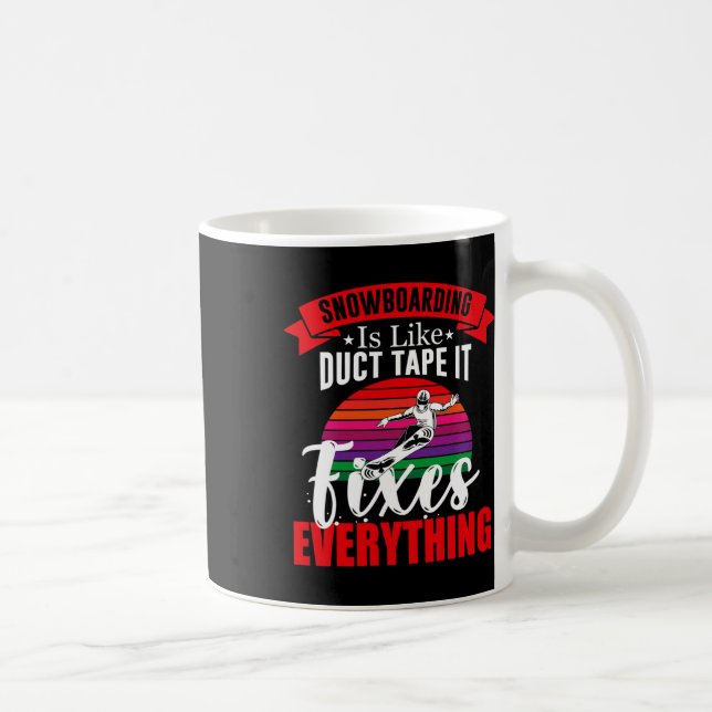 Taza De Café Snowboard Fun Winter Hob (Derecha)