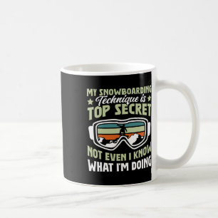 Taza De Café Snowboard Mi técnica de snowboard es muy secreta
