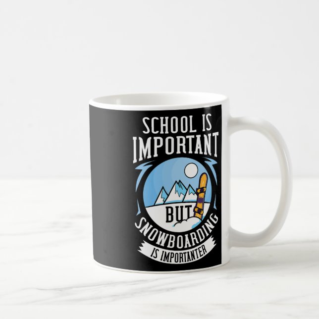 Taza De Café Snowboard Mountain Funny Freestyle (Derecha)