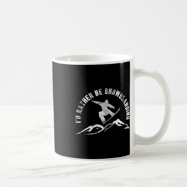 Taza De Café Snowboard Preferiría Estar Snowboard (Derecha)
